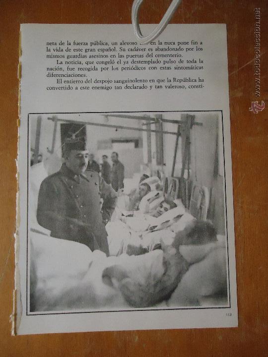 Militaria: hoja militar - fotografia - franco el caudillo visita al hospital