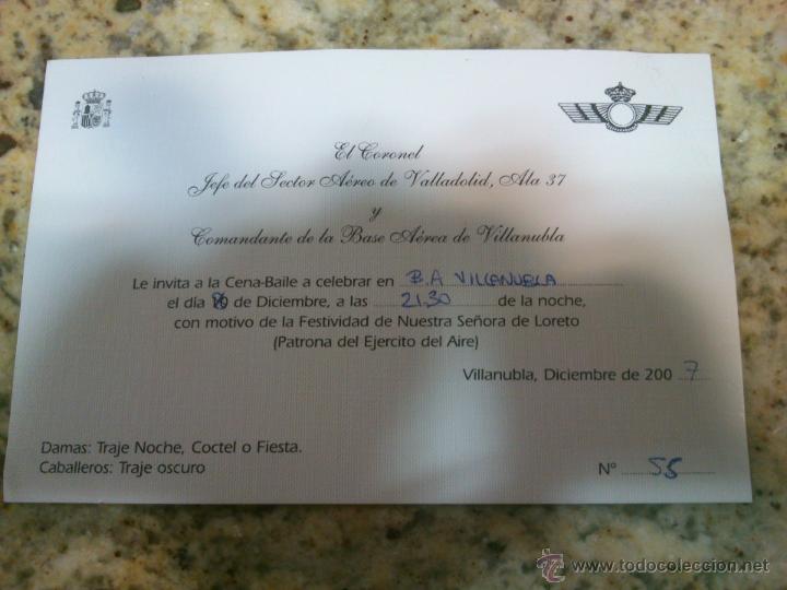 Militaria: INVITACION BASE AEREA DE VILLANUBLA.VALLADOLID