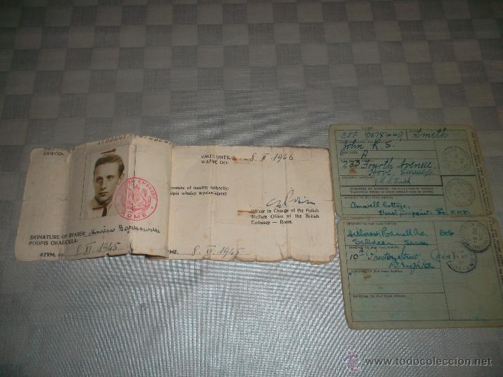 Militaria: documento de un policia ingles de la embajada en roma - Foto 2