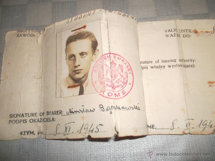 Militaria: documento de un policia ingles de la embajada en roma - Foto 3