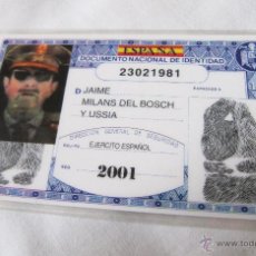 Militaria: D.N.I. JAIME MILANS DEL BOSCH Y USSIA - REPLICA DE DNI CLASICO DE ESPAÑA EN TONO DE HUMOR