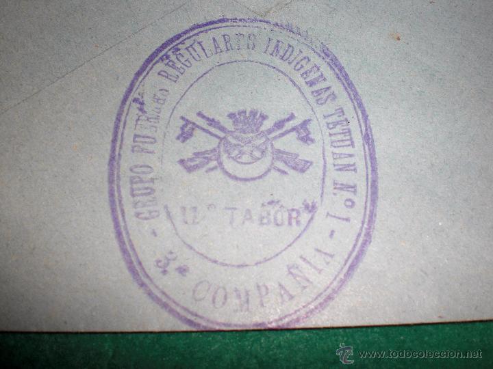 Military Antiques: TETUAN REGULARES INDIGENAS N&ordm; 1 3&ordf; COMPA&Ntilde;IA II&ordm; TABOR SOBRE CON MATASELLOS