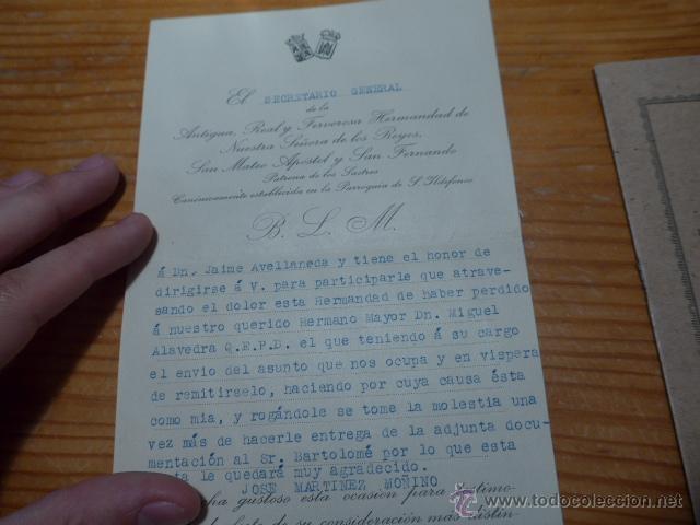 Militaria: Lote documentos hermandad nuestra se&ntilde;ora de los reyes - Foto 3
