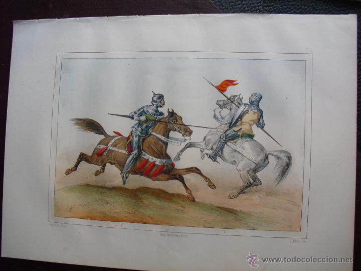 Militaria: 1853 CROMOLITOGRAFIA DE SOLDADOS  CABALLERIA