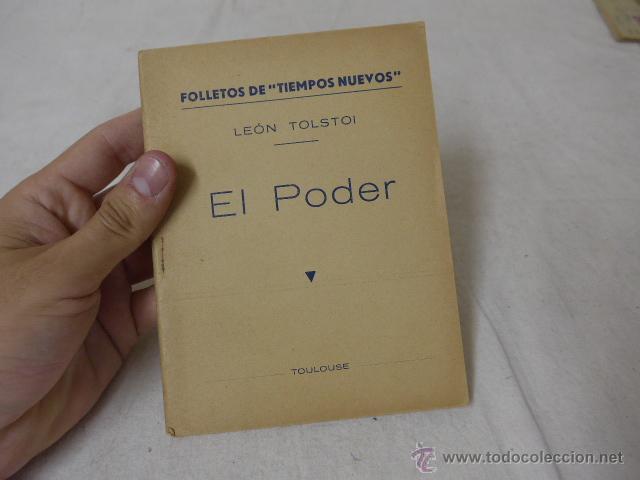 Militaria: Librito de leon tolstoi, el poder. CNT, hecho en exilio Toulouse - Foto 1