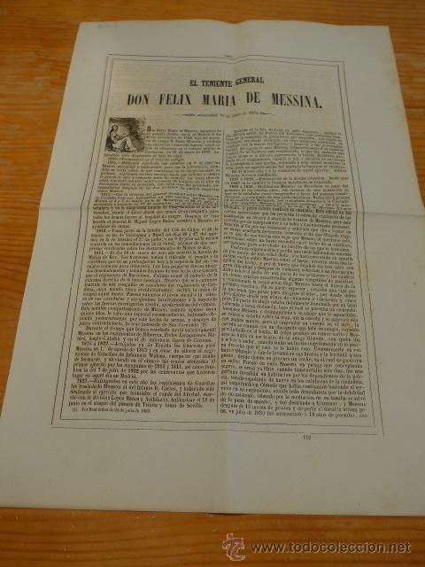 Militaria: Antiguo documento teniente general espa&ntilde;ol, 1854 - Foto 1