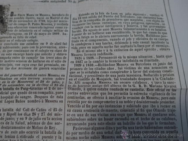 Militaria: Antiguo documento teniente general espa&ntilde;ol, 1854 - Foto 3