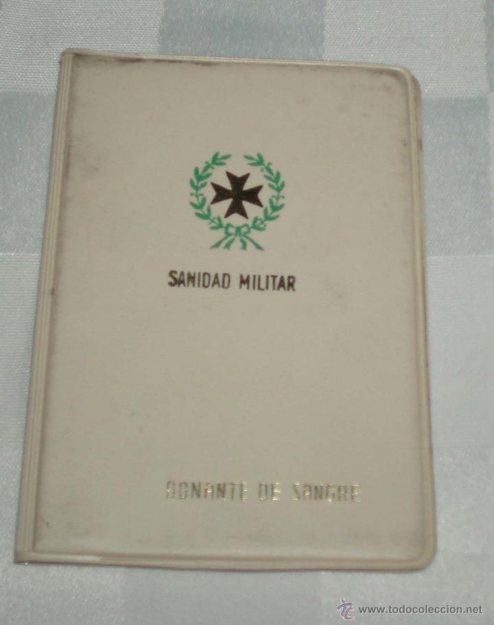 Military Antiques: carnet sanidad militar donante de sangre a&ntilde;o 1973 ejercito franquista