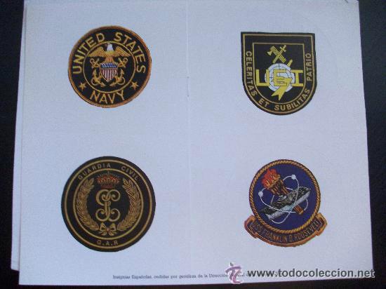 Militaria: PLIEGO CON 4 PEGATINAS MILITARES : GUARDIA CIVIL Y OTROS PAISES