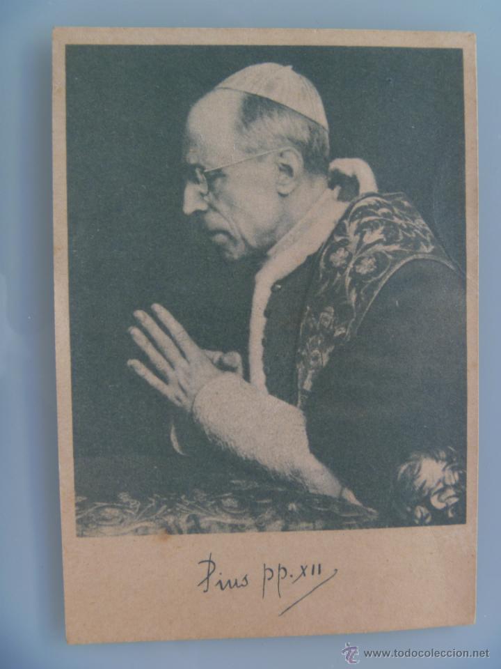 Militaria: ESTAMPA DE HOMENAJE DEL EJERCITO ESPA&Ntilde;OL AL PAPA PIO XII , A&Ntilde;OS 40
