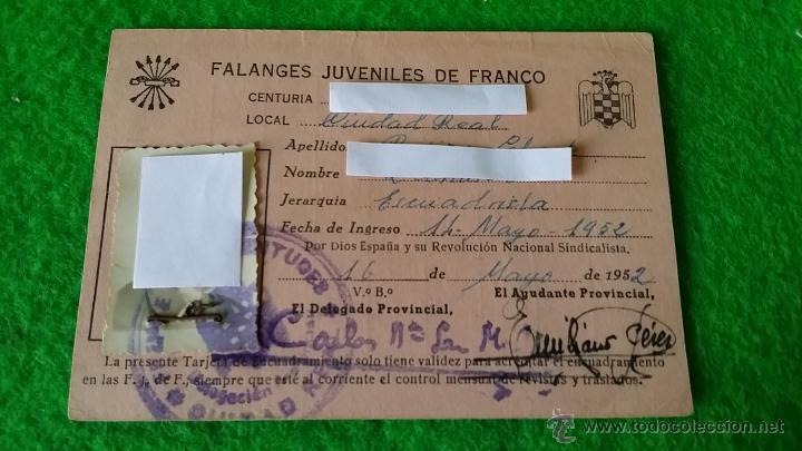 Militaria: CARNET FALANGES ESPA&Ntilde;OLAS DE FRANCO - Foto 1