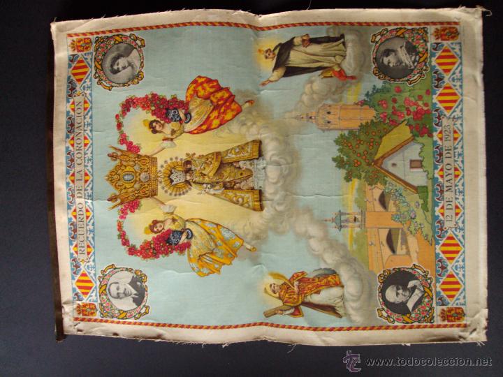 Militaria: Recuerdo en carton tela de la coronacion, Alfonso XIII, 12 de mayo de 1923, Valencia, militar