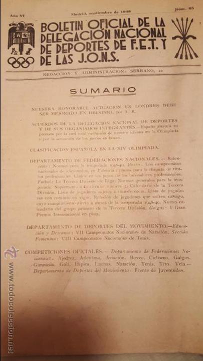 Militaria: boletin oficial de la delegacion nacional de deportes de fet y de las jons, num 65, 1948