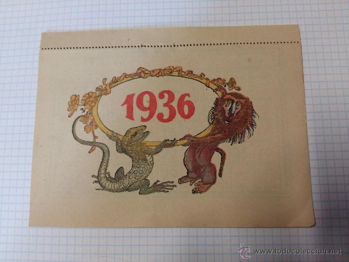 Militaria: Parte de calendario 1936 - Foto 1