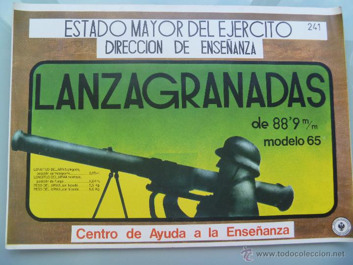 Militaria: L&Aacute;MINAS LANZAGRANADAS DE 88,9 MM MODELO 65 . ESTADO MAYOR , DIRECCION DE ENSE&Ntilde;ANZA