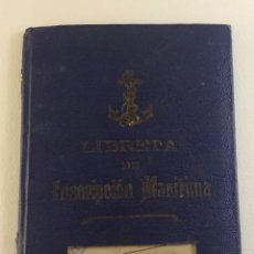 Militaria: LIBRETA DE INSCRIPCIÓN MARITIMA 1907 CARTAGENA Y VALENCIA SELLADA, FIRMAS DE REVISTADO.