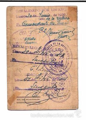Militaria: CARNET DE IDENTIDAD. LUARCA. 1938. - Foto 2