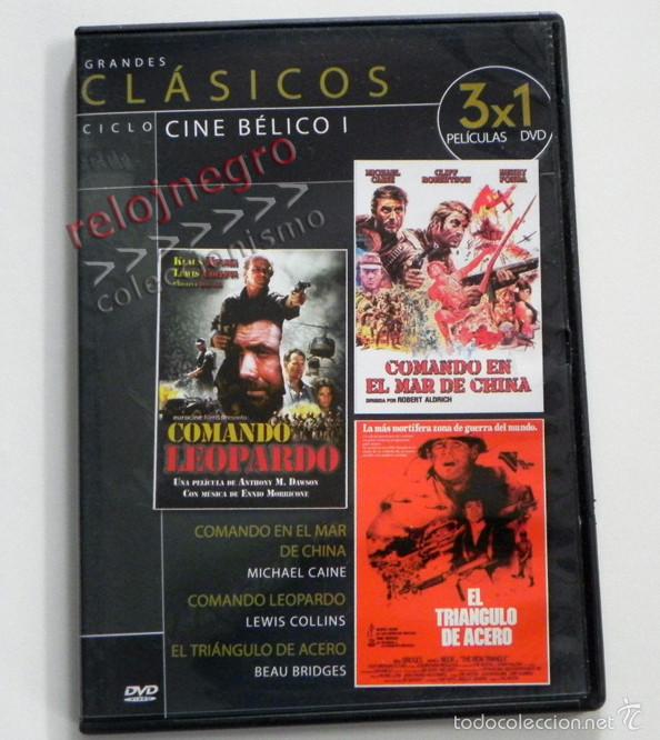 Military Antiques: DVD PEL&Iacute;CULAS B&Eacute;LICAS COMANDO LEOPARDO /C EN EL MAR DE CHINA / TRI&Aacute;NGULO ACERO PEL&Iacute;CULA B&Eacute;LICA CAINE
