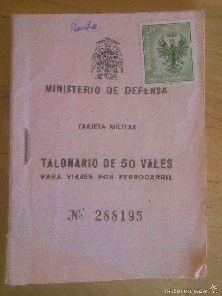Military Antiques: Talonario de 50 vales para viajes por ferrocarril ej&eacute;rcito de tierra. &eacute;poca anterior