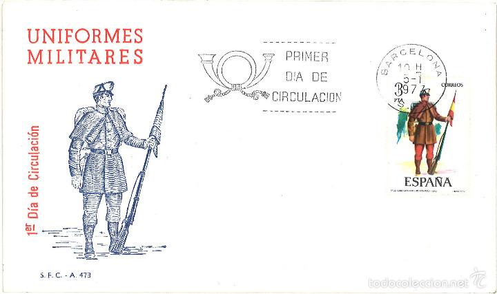 Militaria: Sobre primer d&iacute;a circulaci&oacute;n. A&ntilde;o 1977. Cabo cazadores infanteria 1860