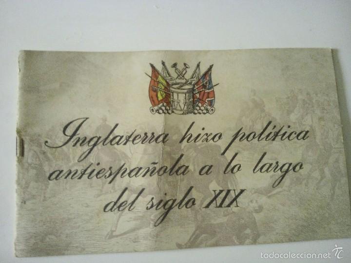 Militaria: Librillo, Inglaterra hizo pol&iacute;tica antiespa&ntilde;ola a lo largo del siglo XIX