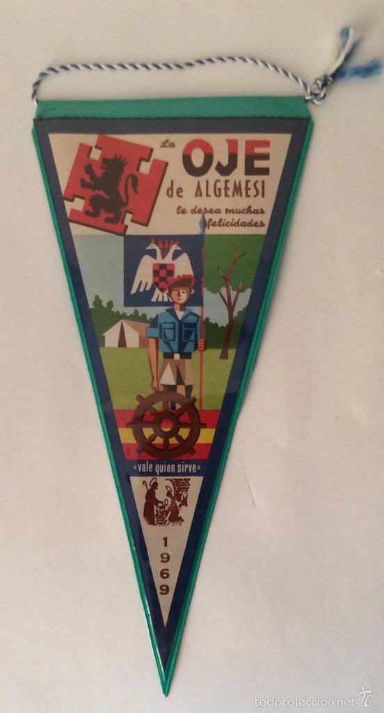 Militaria: BANDER&Iacute;N 1969 OJE DE ALGEMESI. O.J.E. ORGANIZACI&Oacute;N JUVENIL ESPA&Ntilde;OLA. FALANGE. VALENCIA.
