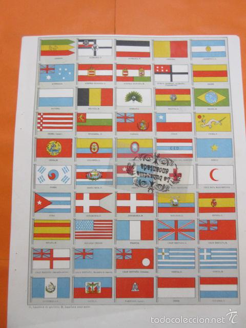 Militaria: LAMINA - BANDERAS - Foto 2