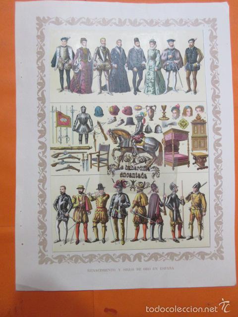 Militaria: LAMINA - RENACIMIENTO Y SIGLO DE ORO EN ESPA&Ntilde;A  SOLDADOS ARMAS