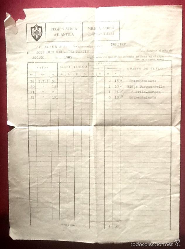 Military Antiques: MILICIA AEREA UNIVERSITARIA. VUELOS REALIZADOS POR UN CAPITAN 1949. EL ENVIO ESTA INCLUIDO.