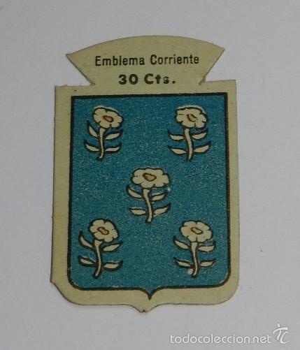 Militaria: EMBLEMA DE AUXILIO SOCIAL, CORRIENTE, PRECIO 0,30 CTS.,VILLARASA, SERIE B, N. 246, TAMA&Ntilde;O 4 X 2,5 CM
