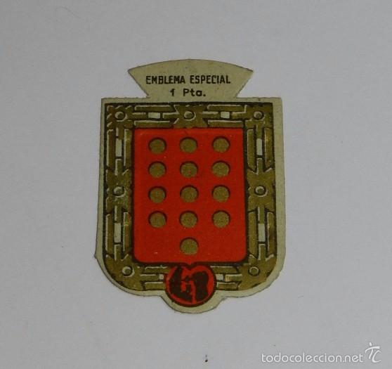 Militaria: EMBLEMA DE AUXILIO SOCIAL, ESPECIAL, PRECIO 1 PTS., VILLAMAYOR, SERIE B, N. 250, TAMA&Ntilde;O 4,8 X 3 CMS,