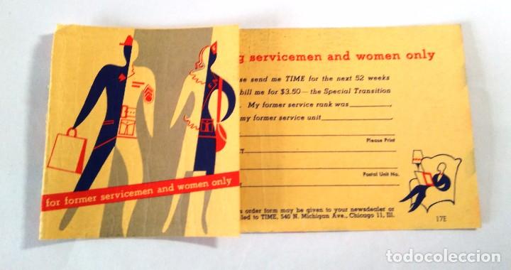 Militaria: FORMULARIO PARA RETORNO DE MILITARES - EEUU - BUSINESS REPLY CARD - CHICAGO