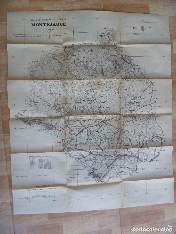 Militaria: MILICIAS UNIVERSITARIAS - IPS : PLANO DEL CAMPO DE INSTRUCCION DE MONTEJAQUE , MALAGA