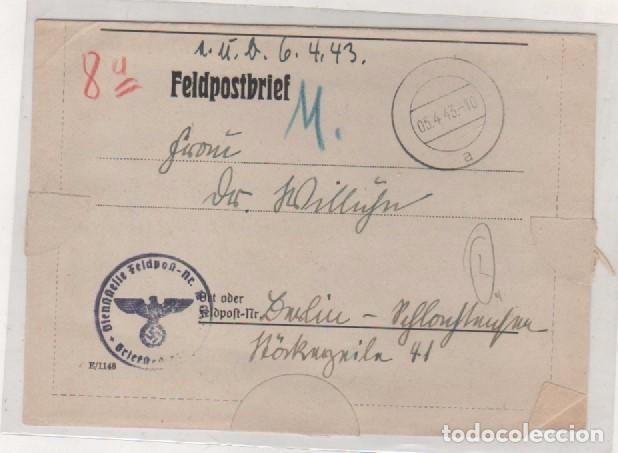Militaria: Felpostbrief correo alemana. 1943
