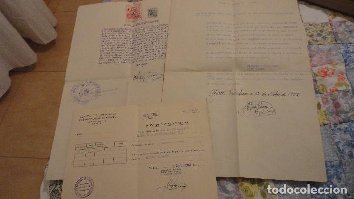 Militaria: CERTIFICADOS. HOSPITAL MILITAR. MORON DE LA FRONTERA .1938-39 GUERRA CIVIL. 1952