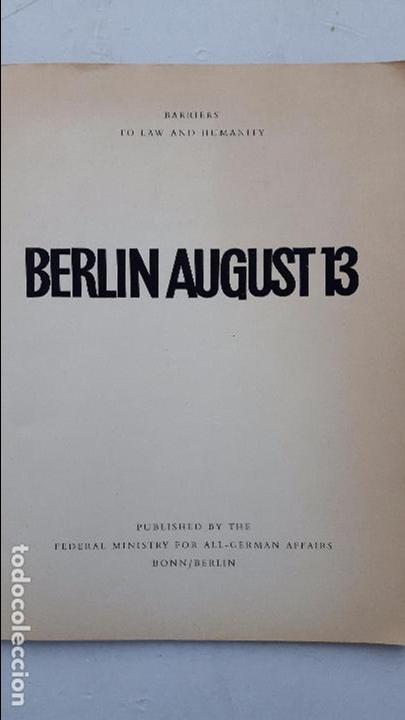 Militaria: Berl&iacute;n August 13. Muro de Berl&iacute;n. - Foto 4