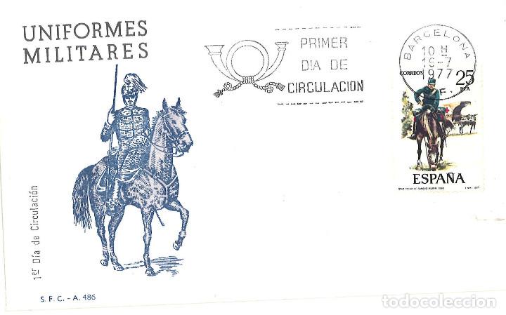 Militaria: Sobre primer d&iacute;a de circulaci&oacute;n. Oficial de sanidad. 1977