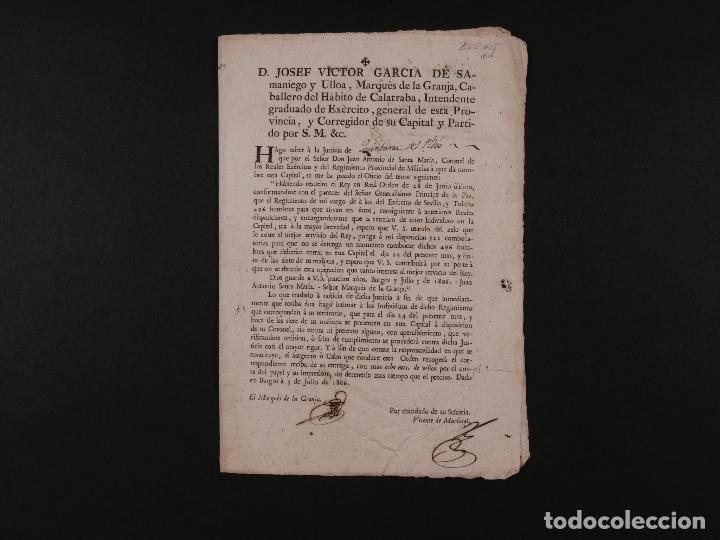 Militaria: D. JOSEF VICTOR GARC&Iacute;A DE SAMANIEGO 1806