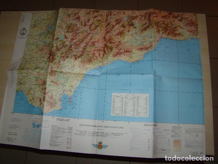 Militaria: CARTA PARA NAVEGACI&Oacute;N A&Eacute;REA T&Aacute;CTICA - EJERCITO DEL AIRE - MALAGA