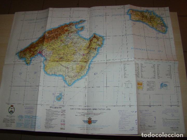 Militaria: CARTA PARA NAVEGACI&Oacute;N A&Eacute;REA T&Aacute;CTICA - EJERCITO DEL AIRE - MALLORCA Y MENORCA