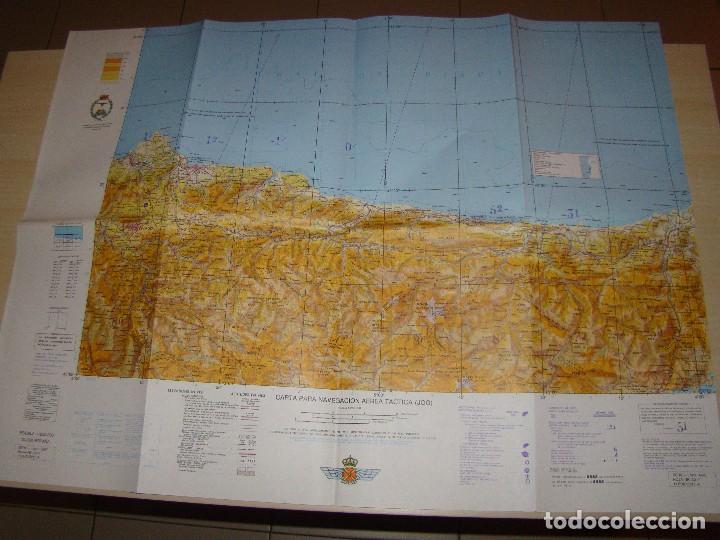 Militaria: CARTA PARA NAVEGACI&Oacute;N A&Eacute;REA T&Aacute;CTICA - EJERCITO DEL AIRE - GIJON