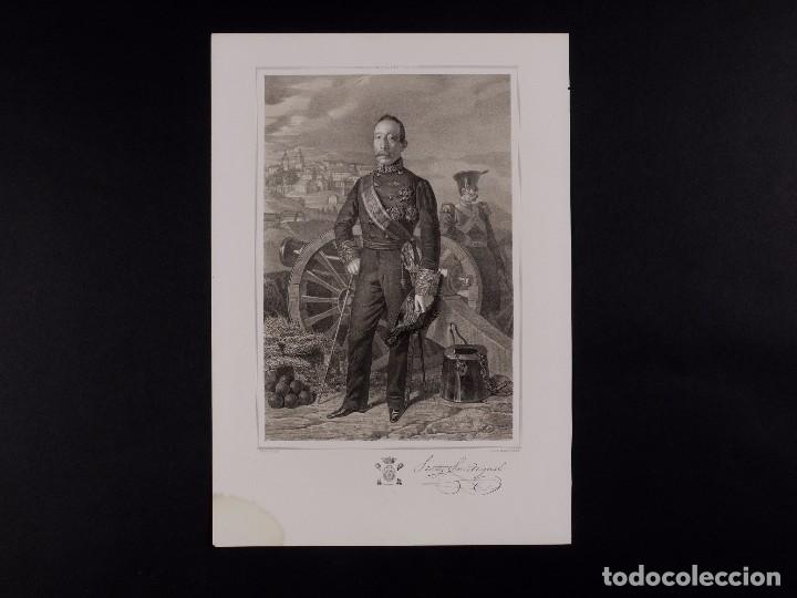 Militaria: MILITAR D. SANTOS SAN MIGUEL, TENIENTE GENERAL 1856