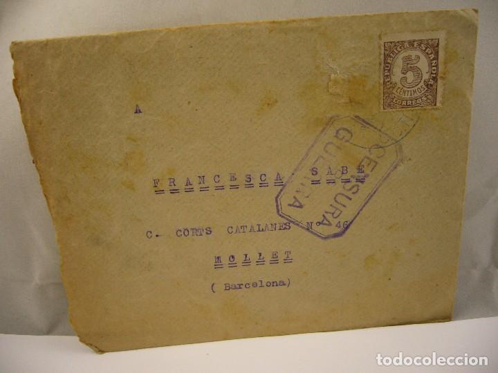 Militaria: CARTA 44 DIVISIO CENSURA MILITAR 1938