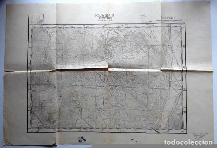 Militaria: Mapa militar de Utebo cuadrante N. E. - Foto 1