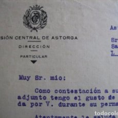 Militaria: PAPEL PRISIÓN CENTRAL DE ASTORGA. 1940. Lote 74389831