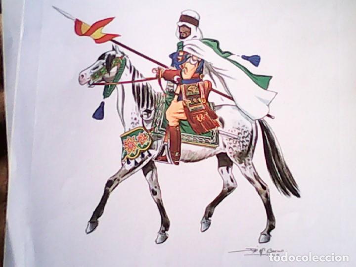 Militaria: Cuatro preciosas l&aacute;minas ejercito espa&ntilde;ol - Foto 4