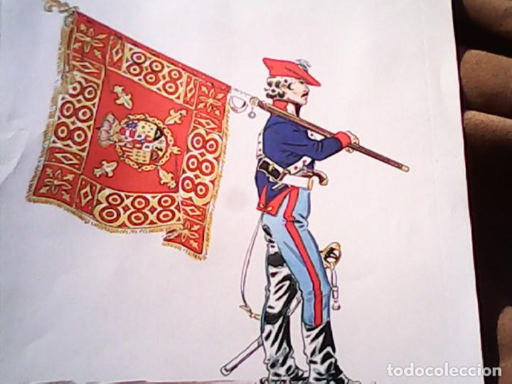 Militaria: Cuatro preciosas l&aacute;minas ejercito espa&ntilde;ol - Foto 5