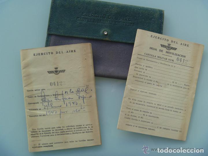 Militaria: AVIACION : CARTILLA MILITAR Y HOJA MOVILIZACION , EN SU FUNDA . MADRID , 1947.