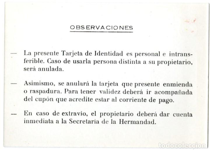 Militaria: DOS CARNET HERMANDAD DIVISI&Oacute;N AZUL - Foto 2