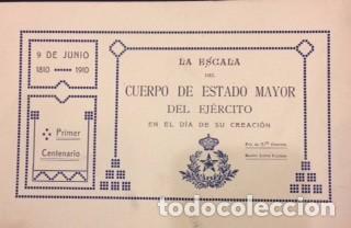 Military Antiques: LA ESCALA DEL CUERPO DEL EJERCITO EN EL  DIA DE SU CREACION 1810-1910